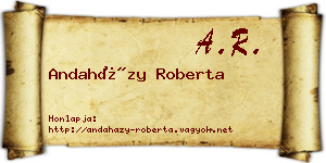 Andaházy Roberta névjegykártya